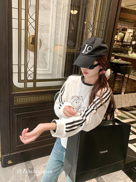 <曾小咸推荐>现货秒杀 ！微信超特价！韩系小熊印花条纹打底衫 日常159.99 立减80 秒杀79.99！！ 商品图10