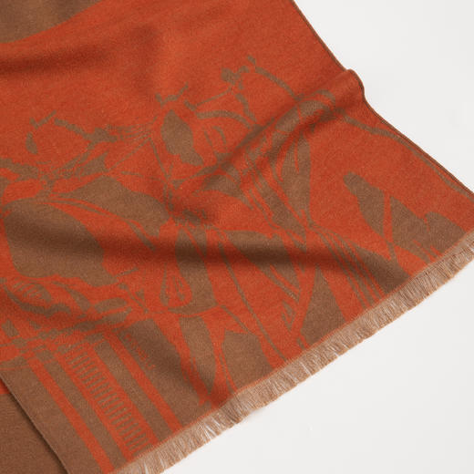 万事利 好事成双【瑞马踏金】礼盒两条装 蚕丝丝绒围巾保暖外搭送礼自用 商品图11