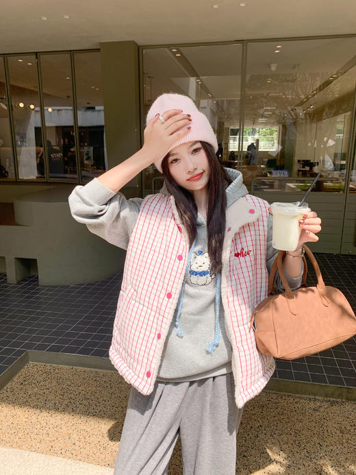 <曾小咸推荐>现货秒杀 ！微信超特价！复古双面穿格子马甲 日常259.99 立减140 秒杀119.99！刺绣卫衣 秒杀99.99！！ 商品图8