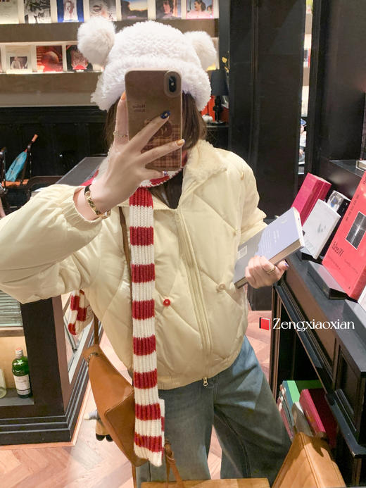 <曾小咸推荐>现货秒杀 ！微信超特价！韩系立领菱格棉衣外套 日常279.99 立减150 秒杀129.99！！ 商品图10