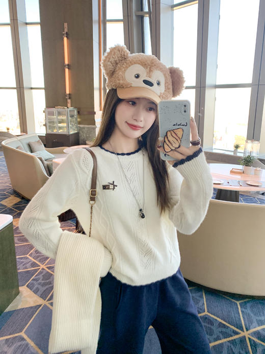 <曾小咸推荐>现货秒杀 ！微信超特价！韩系撞色边针织衫 日常189.99 立减100 秒杀89.99！！ 商品图5