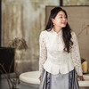 【林栖设计小店】【马面裙好搭档】蕾丝花影|新中式荷叶边拼接2026早春新款外套上衣1961113 商品缩略图4