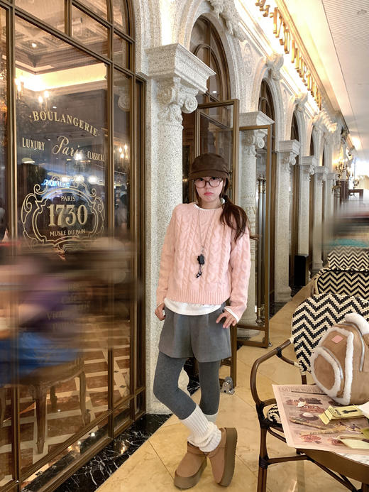 <曾小咸推荐>现货秒杀 ！微信超特价！韩系粉麻花毛衣 日常169.99 立减80 秒杀89.99！！ 商品图11