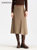 【商场同款】阿菁娜新款松弛感半身裙斜线分割高腰设计面料垂顺通勤简约氛围单品A31C113003 商品缩略图4
