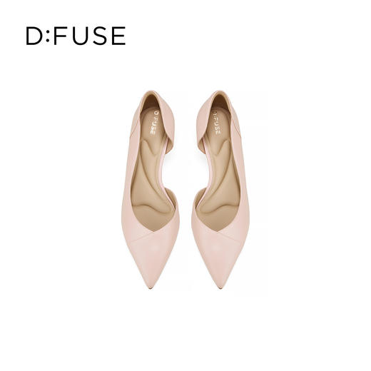 Dfuse迪芙斯2026春季新款尖头中空细跟柔软羊皮通勤高跟单鞋女鞋DFE1114020 商品图9