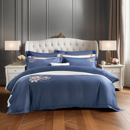 富安娜60支长绒棉四件套繁花·瑾念【分仓直发，72小时发货，周末节假日不发货】 商品图8