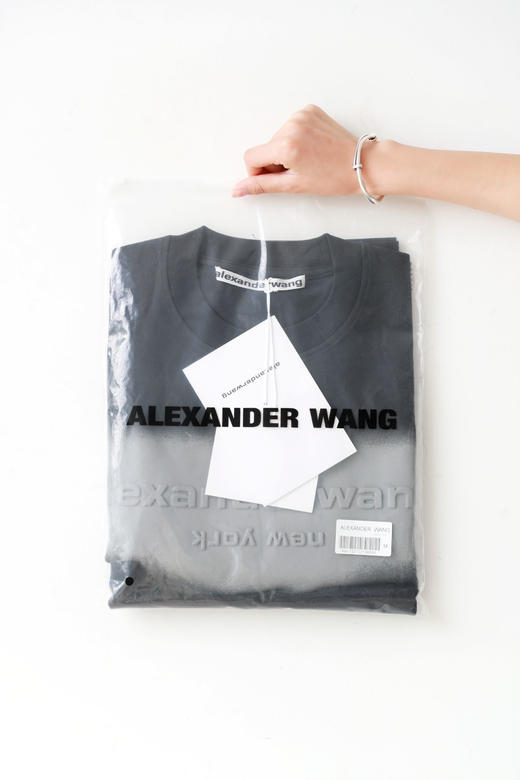 反光涂层字母tee，浮雕大印花工艺。水洗做旧宽松圆领长袖E010668 商品图10