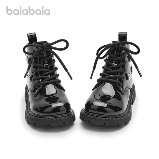 巴拉巴拉童鞋儿童休闲鞋女童春秋蝴蝶装饰时尚靴子潮流个性马丁靴 商品图4