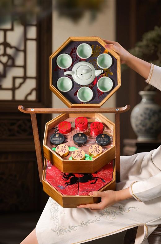 【2025中秋月饼】三层八角提篮【详情页面有月饼数量规格】【可预定备注发货时间】 商品图2