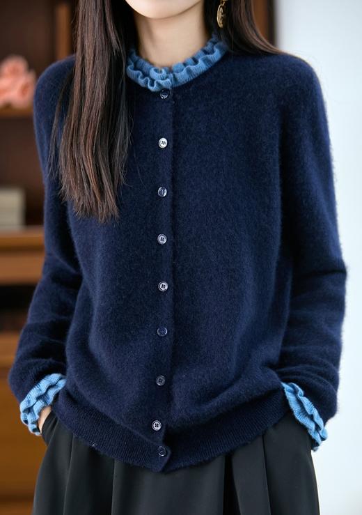 温柔木耳花边100%纯羊毛软糯毛衫 商品图6