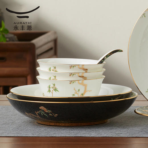 永丰源 夫人瓷石榴家园30头/31头/44头/91头餐具套装中式陶瓷餐具 瓷器产品不支持七天无理由 商品图2