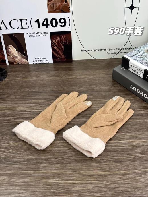 女士羊皮 皮毛一体 秋冬防寒手套！ 商品图4