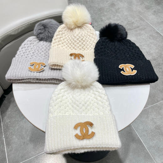 秋冬特惠💰180 香奈儿针织帽，菠萝纹理设计，金色双C标志点缀 商品图4