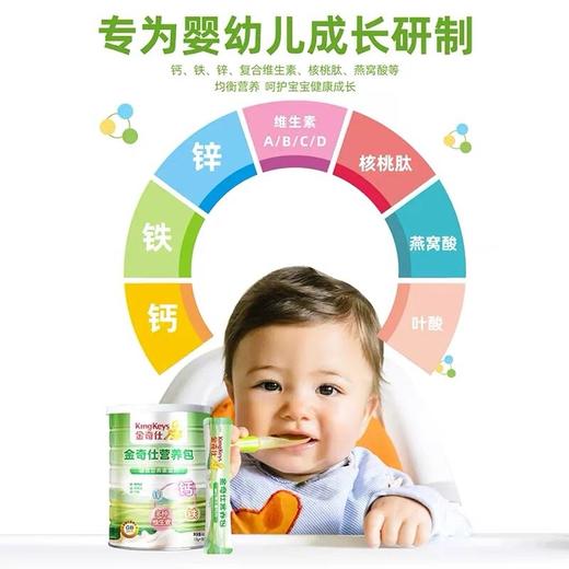 ⁵发3罐：挑食宝宝营养包【金奇仕】17种必须营养素，六个月后可加，钙铁锌+维生素+核桃肽+燕窝酸 YY05-QTT-LYB 商品图2