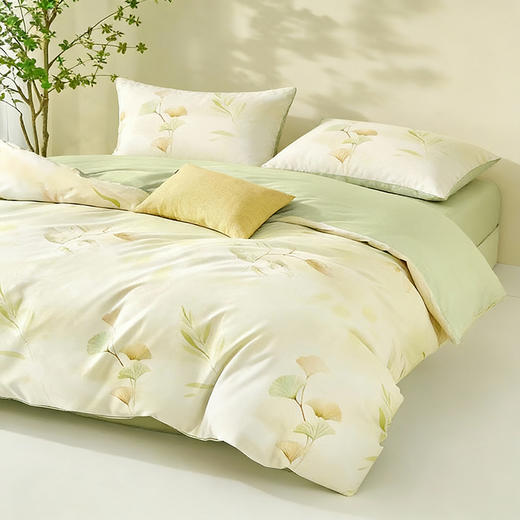10楼 安睡宝 甄好棉印花四件套-银杏叶 吊牌价1799元 活动价399元 商品图2