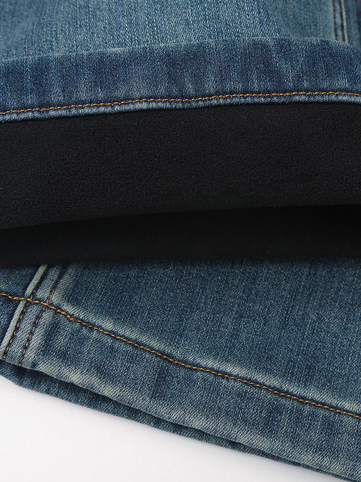 复古水洗蓝微喇叭牛仔裤 高腰修身显瘦九分裤脚经典明线装饰通勤休闲日常百搭裤装 商品图4