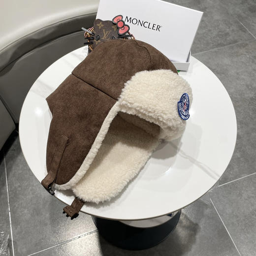 秋冬特惠💰180 蒙口冬季复古翻毛皮飞行员帽子男女保暖护脖雷锋帽加绒护耳骑行防寒帽 商品图3