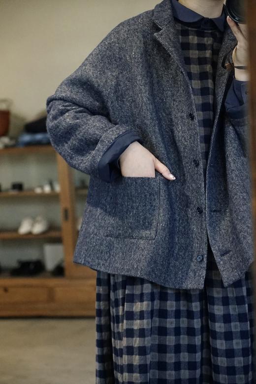 apuntob 羊毛麻复古西装外套 商品图0