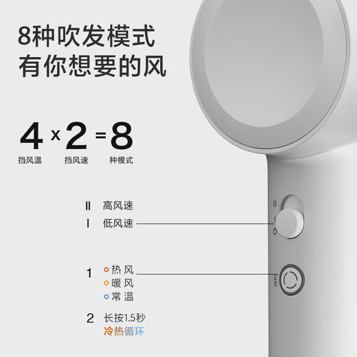 飞科（FLYCO）高速电吹风机 大功率速干恒温负离子护发 便携吹风筒FH6351【分仓直发，72小时发货，周末节假日不发货】 商品图5