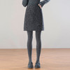 「自」全新升级【铂金会员146/天猫199/差价53】(13144)洛诗琳高腰显瘦毛呢半身裙2026新款简约气质厚款细闪A字裙 商品缩略图2