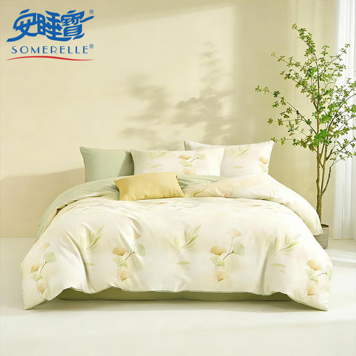 10楼 安睡宝 甄好棉印花四件套-银杏叶 吊牌价1799元 活动价399元 商品图0