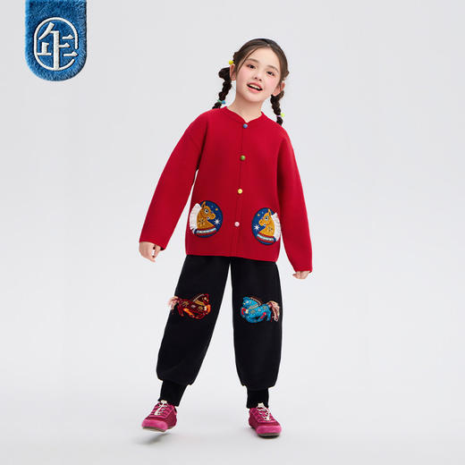 年衣童装针织开衫儿童冬季新款男女童利马如意针织开衫 商品图2
