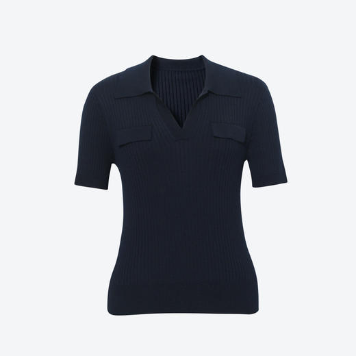 【商场同款】诗凡黎POLO天丝针织衫25秋新款老钱风短袖3G7131251 商品图3