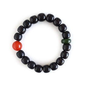 【天然正品】天然青海料细腻烟紫桶珠约9.7*8.8MM和田玉配南红玛瑙单珠手串 9.7*8.8MM(皆取最大值) 171225NJS52特价：880