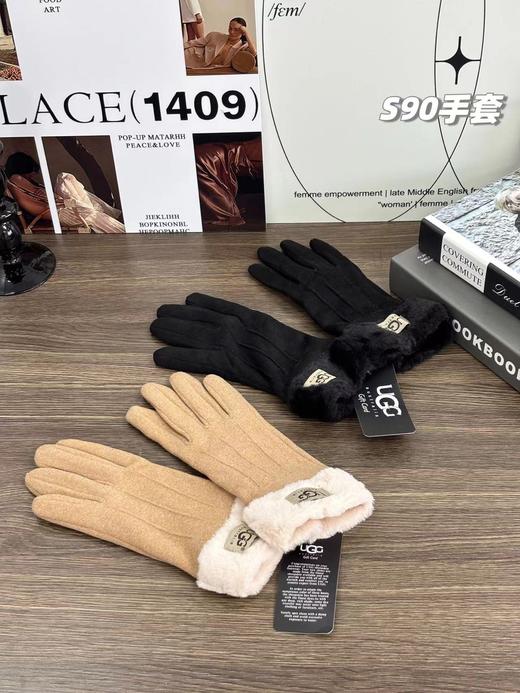 女士羊皮 皮毛一体 秋冬防寒手套！ 商品图1