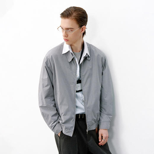 714street美式复古哈灵顿夹克 2026春季宽松cleanfit格子外套男款 商品图1