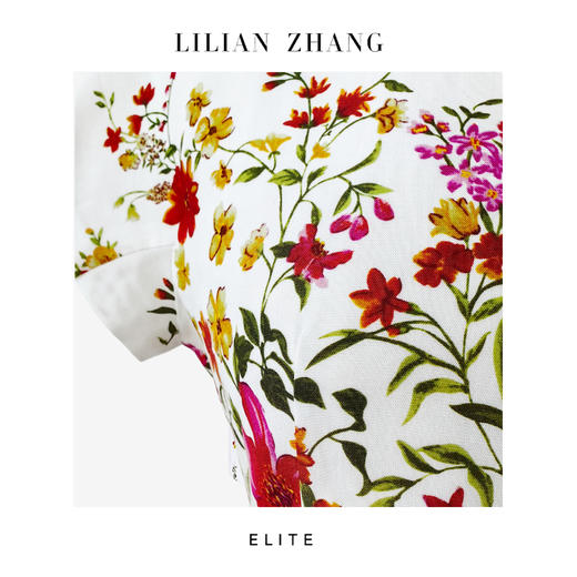 “定制”静奢风「巴黎简奢」“香榭繁花”法式连袖一字领连衣裙 2501150 商品图2