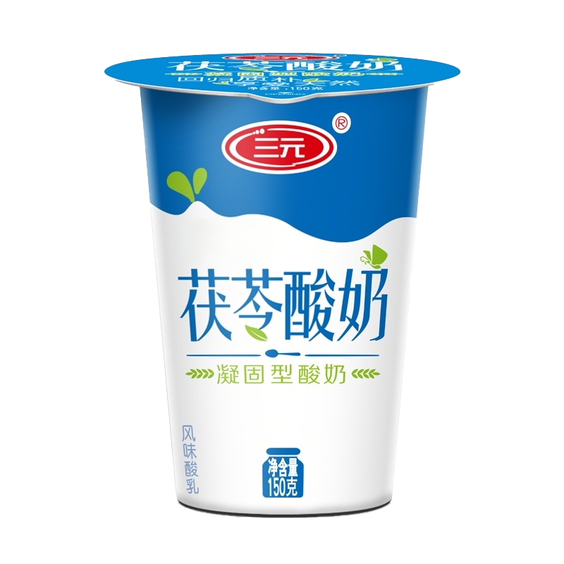 【快递到家-低温】茯苓凝固型酸奶原味150g*4杯*2排