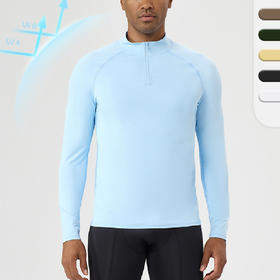 跃牌【欲动春风】男装系列 男士健身服半拉链运动长袖防晒休闲跑步长袖上衣AL10559