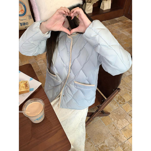 <曾小咸推荐>现货秒杀 ！微信超特价！韩系撞色边羽绒服 日常429.99 立减170 秒杀259.99！！ 商品图3