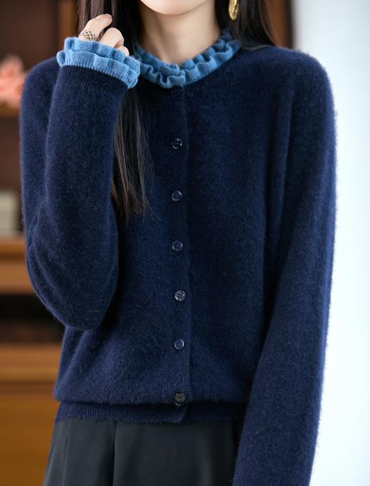 温柔木耳花边100%纯羊毛软糯毛衫 商品图5