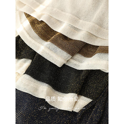 COCOBELLA白色时尚miu系高领微透视打底衫女新混搭上衣UT3220 商品图3