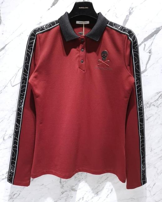 马克龙家春季男款织带撞色长袖POLO衫M121999-22 商品图3