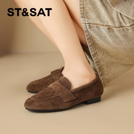 星期六复古绒面软底乐福鞋SSD3111CMN 商品图3