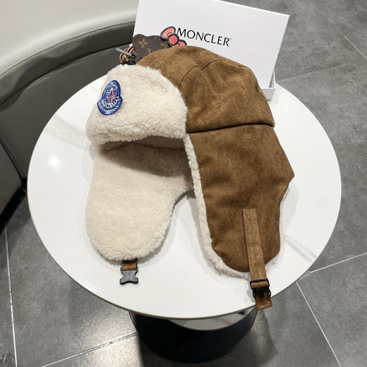 秋冬特惠💰180 蒙口冬季复古翻毛皮飞行员帽子男女保暖护脖雷锋帽加绒护耳骑行防寒帽 商品图2