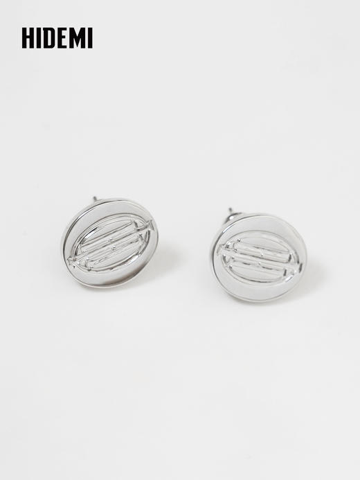 HIDEMI 限定logo系列镀银色简约高级感耳钉 商品图3