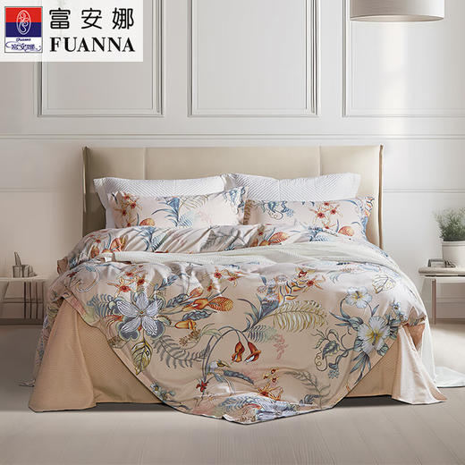 富安娜磨毛四件套-鹊舞江南【分仓直发，72小时发货，周末节假日不发货】 商品图1