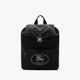 BURBERRY 巴宝莉 男士马术骑士印章奥克尼翻盖双肩包 黑色 8111314 A1189