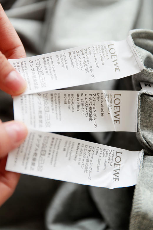 手工刺绣tee，背后大印花。胸口小标祖灰全棉圆领短袖t恤E010660 商品图3