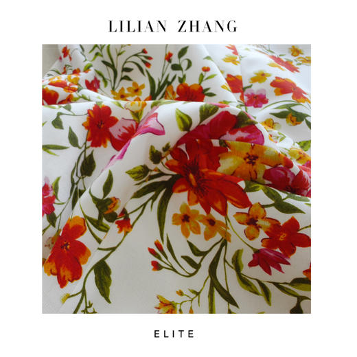 “定制”静奢风「巴黎简奢」“香榭繁花”法式连袖一字领连衣裙 2501150 商品图1