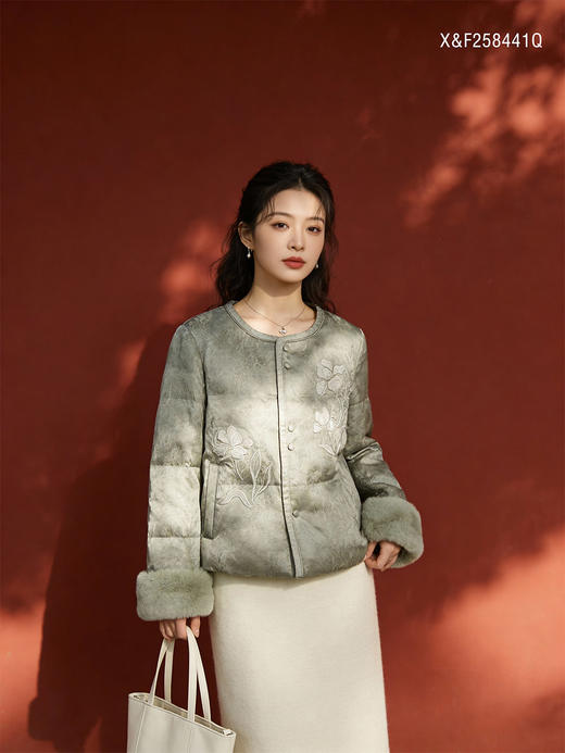 X&F258441Q羽绒服95白鸭绒 商品图1