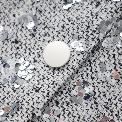 「高货wl」全新升级【铂金会员339/天猫459/差价120】(11852)洛诗琳轻奢羊毛混纺外套2026新款重工亮片绣小香风短外套 商品图3