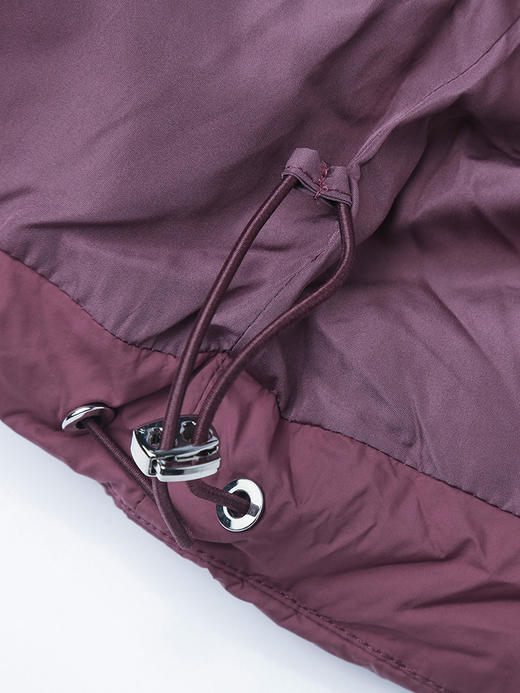 暗紫红色短款立领羽绒服 多口袋工装风宽松廓形保暖显瘦秋冬通勤休闲百搭保暖外套 商品图4