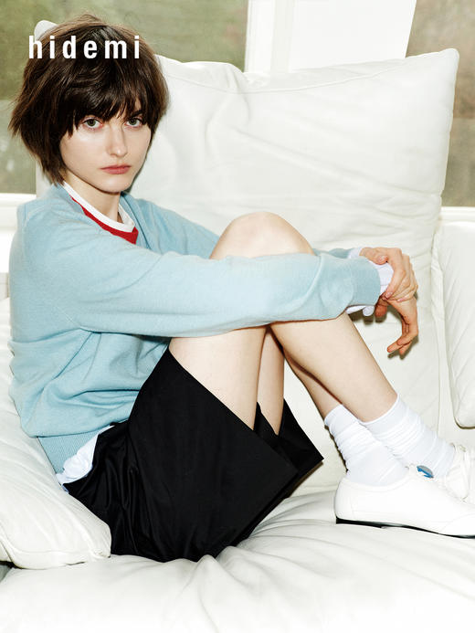 hidemi副线小h 设计感撞色套头上衣毛衣打底针织衫 商品图6