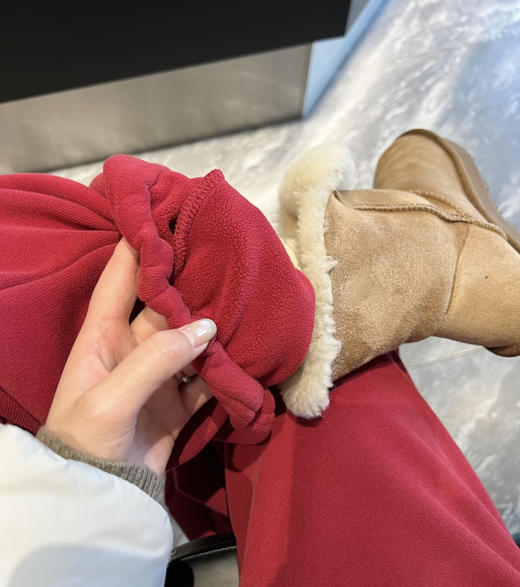 新年战马氛围感拉满镰刀两穿显瘦加绒卫裤 商品图13