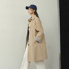 【严选】诗凡黎韩系格纹翻边通勤风衣2026春新款复古感翻领经典浅卡其外套7H1260171 商品缩略图2
